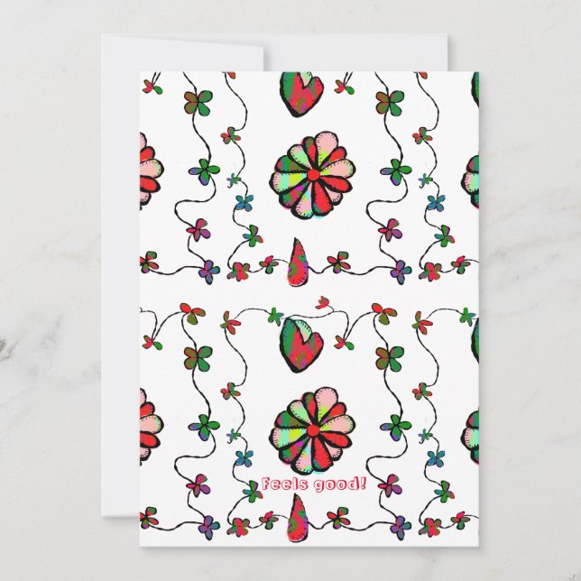 FolkRetro Quaint och Lycklig Art-stationskort Inbjudningar (Framsida)