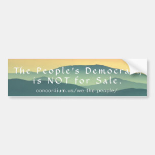 Folks demokrati bildekal