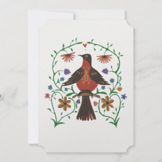 Folksy Classic bröllopsinbjudan Julkort