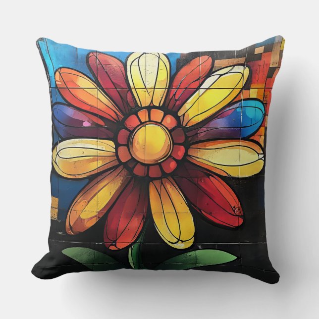 Folksy Flower Kudde (Framsida)