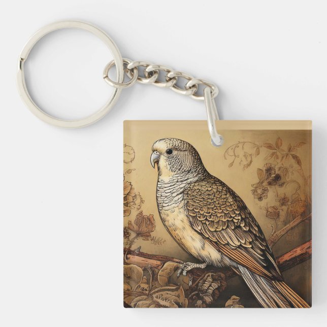 Folksy Parakeet i Sepia Tones (Framsidan)