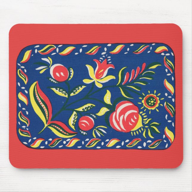 folky Pennsylvania Dutch motif Musmatta (Framsidan)