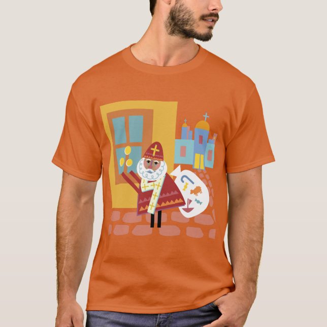 Folky St. Nicholas T Shirt (Framsida)