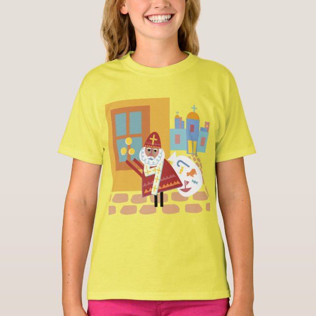 Folky St. Nicholas T Shirt (Framsida)
