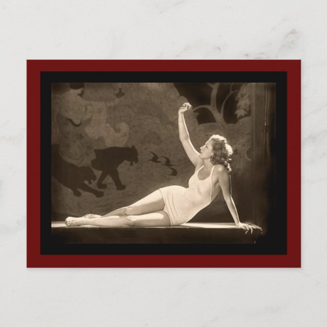 Follies Swimdress Girl Vykort (Framsida)