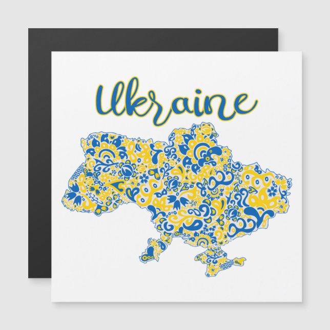 Folloc mönster och Ukraina-typografi (Fram/baksida)