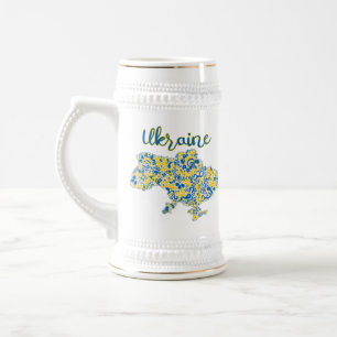 Folloc mönster och Ukraina-typografin Beer Stei Sejdel