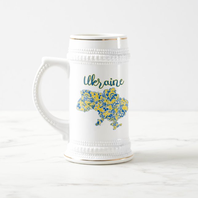 Folloc mönster och Ukraina-typografin Beer Stei Sejdel (Vänster)