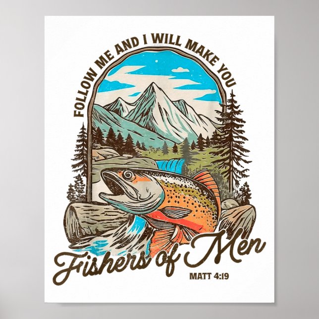 Follow Me And I Will Make You Fishers Of Men Matt  Poster (Framsidan)
