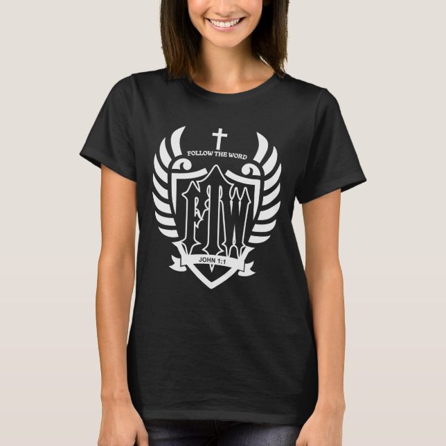 Follow The Word - John 1:1 T Shirt (Framsida)