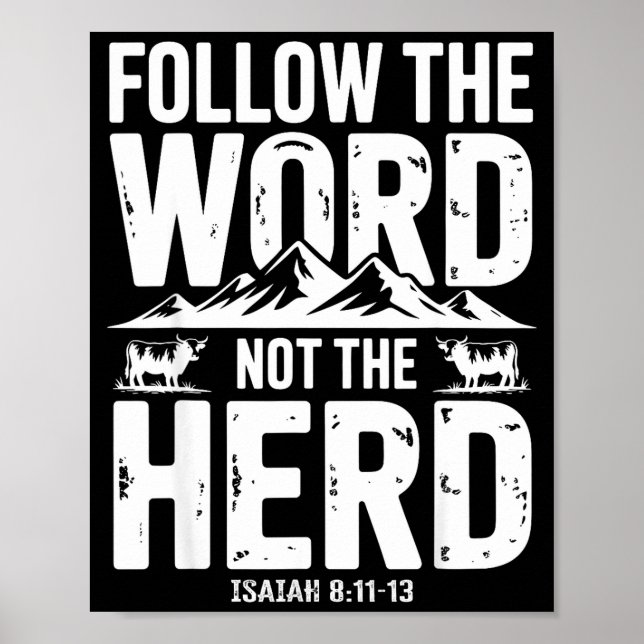 Follow The Word Not The Herd Christian Religion Hi Poster (Framsidan)