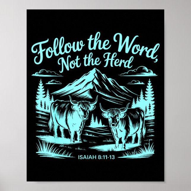 Follow The Word Not The Herd Christian Religion Hi Poster (Framsidan)