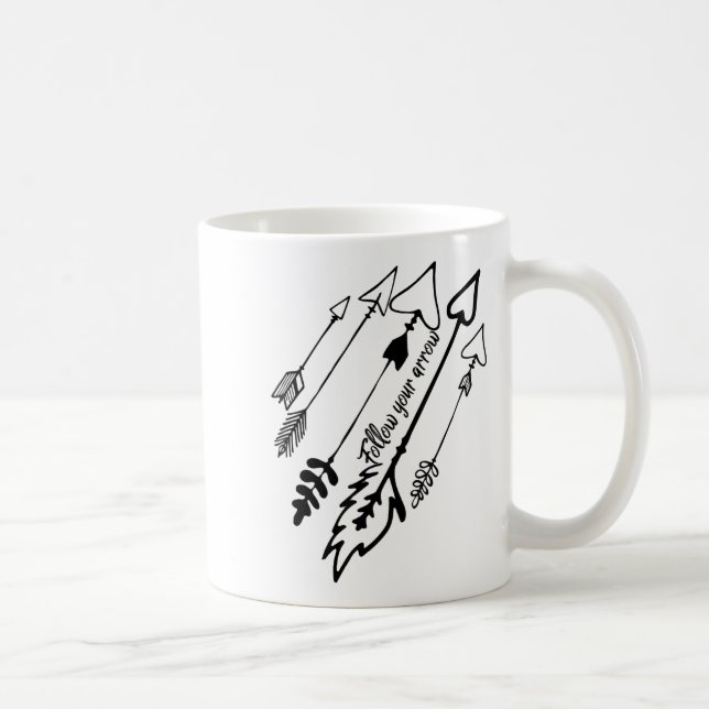 Follow Your Arrow Motivational  Kaffemugg (Höger)