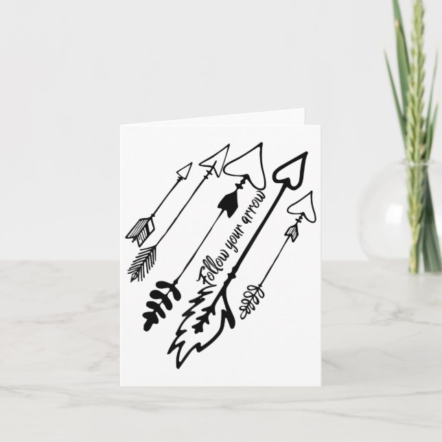 Follow Your Arrow Motivational  Kort (Framsida)