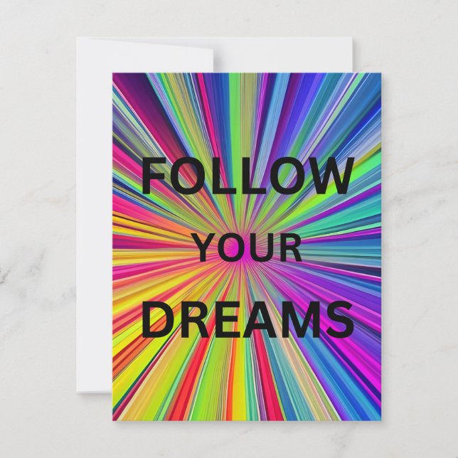 Follow Your Dreams Flat Card (Framsida)