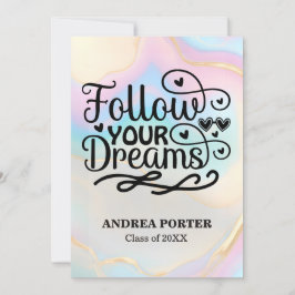 Follow Your Dreams Graduation Party Inbjudningar