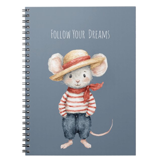 Follow Your Dreams Mouse Anteckningsbok (Framsidan)