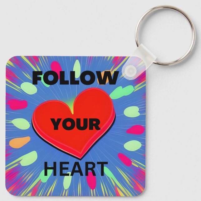 Follow Your Heart Nyckelring (Baksida)