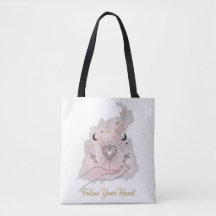 Follow Your Heart Personalised Tote Bag - Celestia