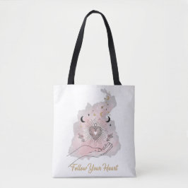 Follow Your Heart Personalised Tote Bag - Celestia Tygkasse