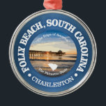 Folly Beach (C) Julgransprydnad Metall<br><div class="desc">Folly Beach,  South Carolina.</div>