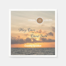 Folly Beach Morgon Bröllop Pappersservett