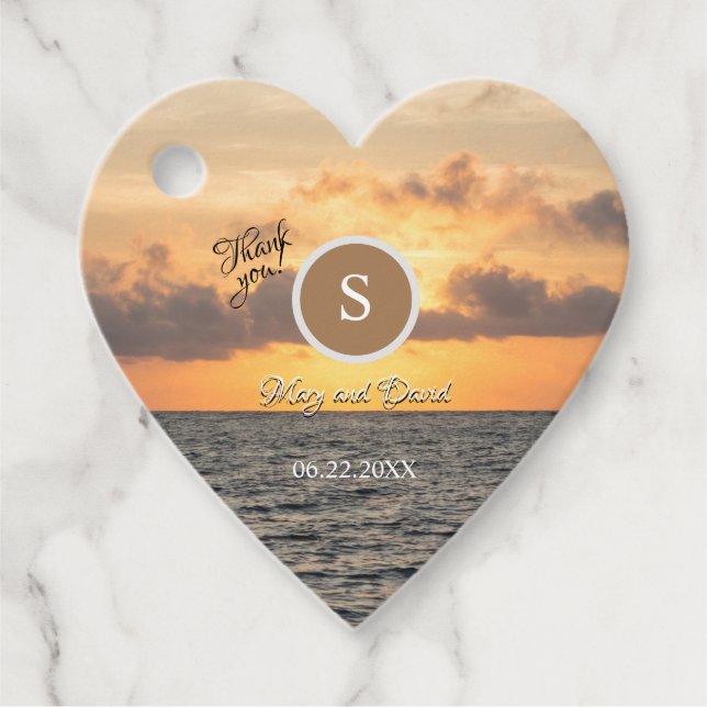 Folly Beach Morgonbröllop - favoritMärkre Gåvor Etiketter (Framsida)