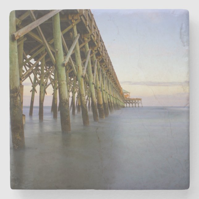 Folly Beach Pier Beauty Stenunderlägg (Framsidan)