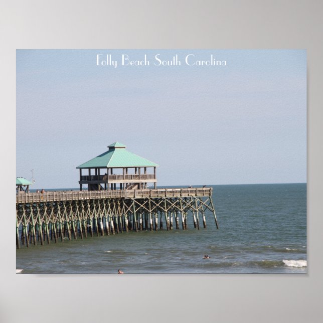 Folly Beach SC, Pier, Charleston, Photography Poster (Framsidan)