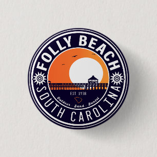 Folly Beach SC Souvenirs Retro Sunset Pier 60 s Knapp
