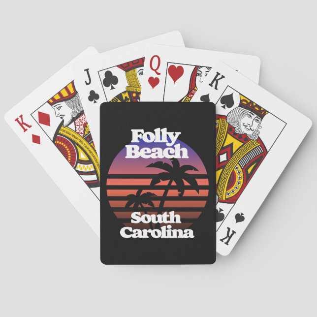 Folly Beach South Carolina Casinokort (Baksidan)