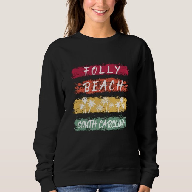Folly Beach South Carolina Chalk T Shirt (Framsida)
