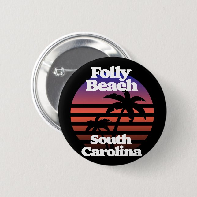 Folly Beach South Carolina Knapp (Framsida & baksida)