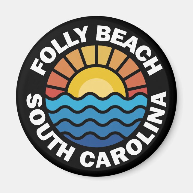 Folly Beach, South Carolina Magnet (Framsidan)