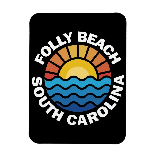 Folly Beach, South Carolina Magnet (Vertikal)