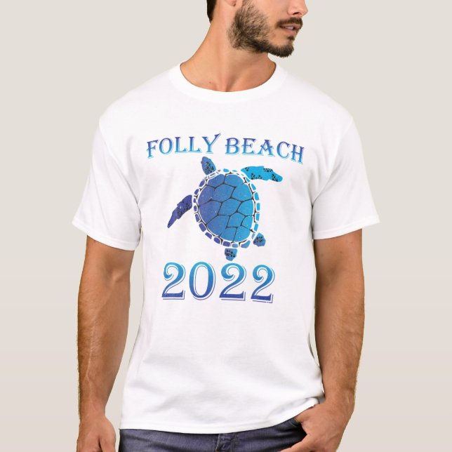 Folly Beach South Carolina Påsklov 2022 Sea T T Shirt (Framsida)