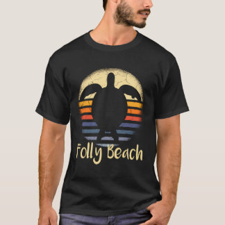 Folly Beach South Carolina Sc Loggerhead Sea Turtl T Shirt