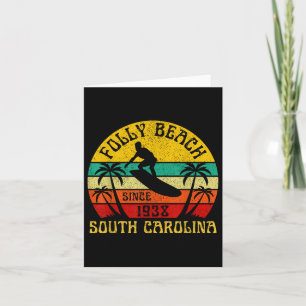 Folly Beach South Carolina Surfing Summer Vacation Kort