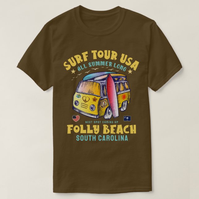 Folly Beach South Carolina T Shirt (Design framsida)