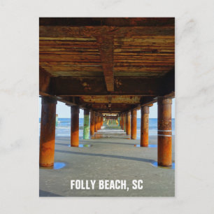 Folly Beach South Carolina Travel Photo Vykort