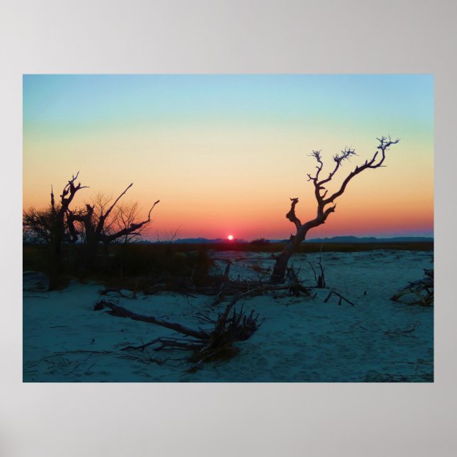 Folly Beach Sunset Poster (Framsidan)