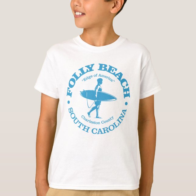 Folly Beach (surfer) T Shirt (Framsida)