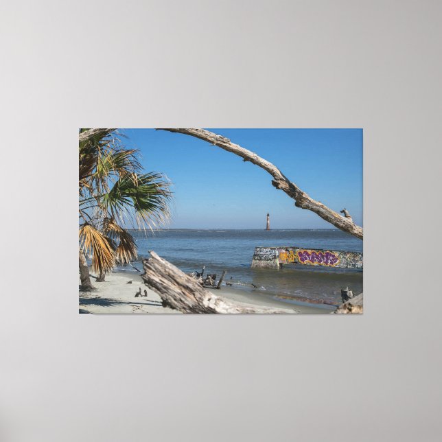 Folly Boat och Morris är. Ljus Canvastryck (Framsida)