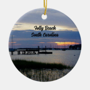 Folly Harbor Solnedgångsornament Julgransprydnad Keramik