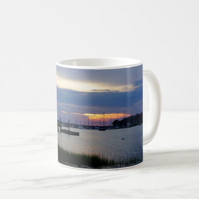 Folly Harbour Sunset Coffee Mugg (Framsida höger)