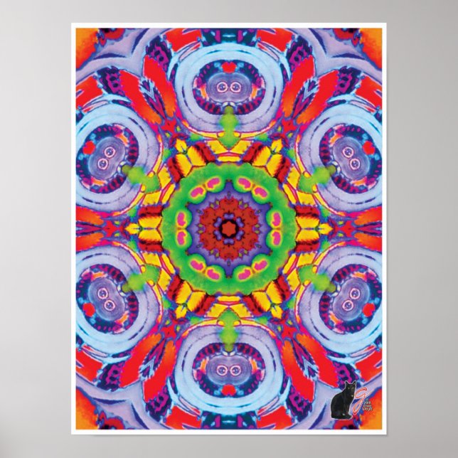 Folly Kinetic Collage Kaleidoscope Poster (Framsidan)
