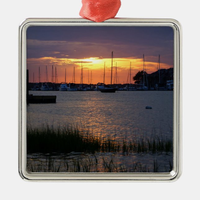 Folly River Sunset Julgransprydnad Metall (Framsidan)
