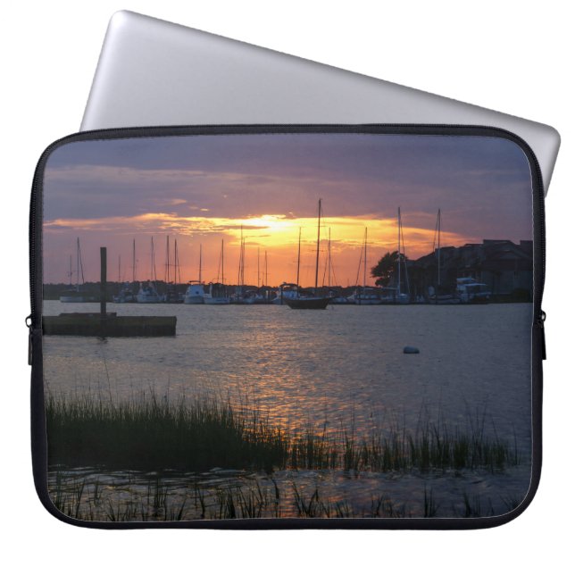 Folly River Sunset Laptop Sleeve (Framsidan)