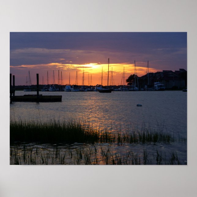 Folly River Sunset Poster (Framsidan)
