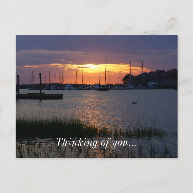 Folly River Sunset Vykort (Framsida)